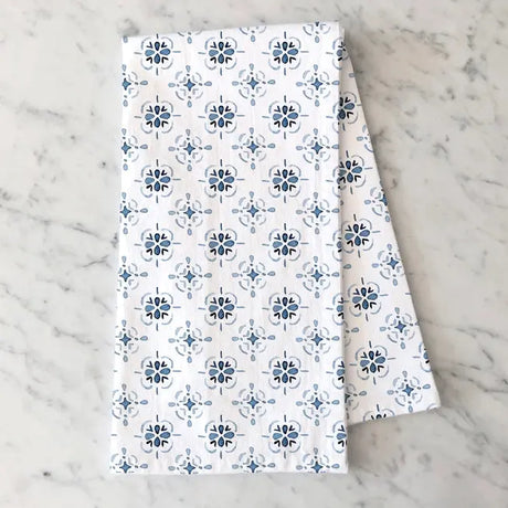 Blue & White Medallion Kitchen Tea Towel - Gert & Co - The Woods Maine