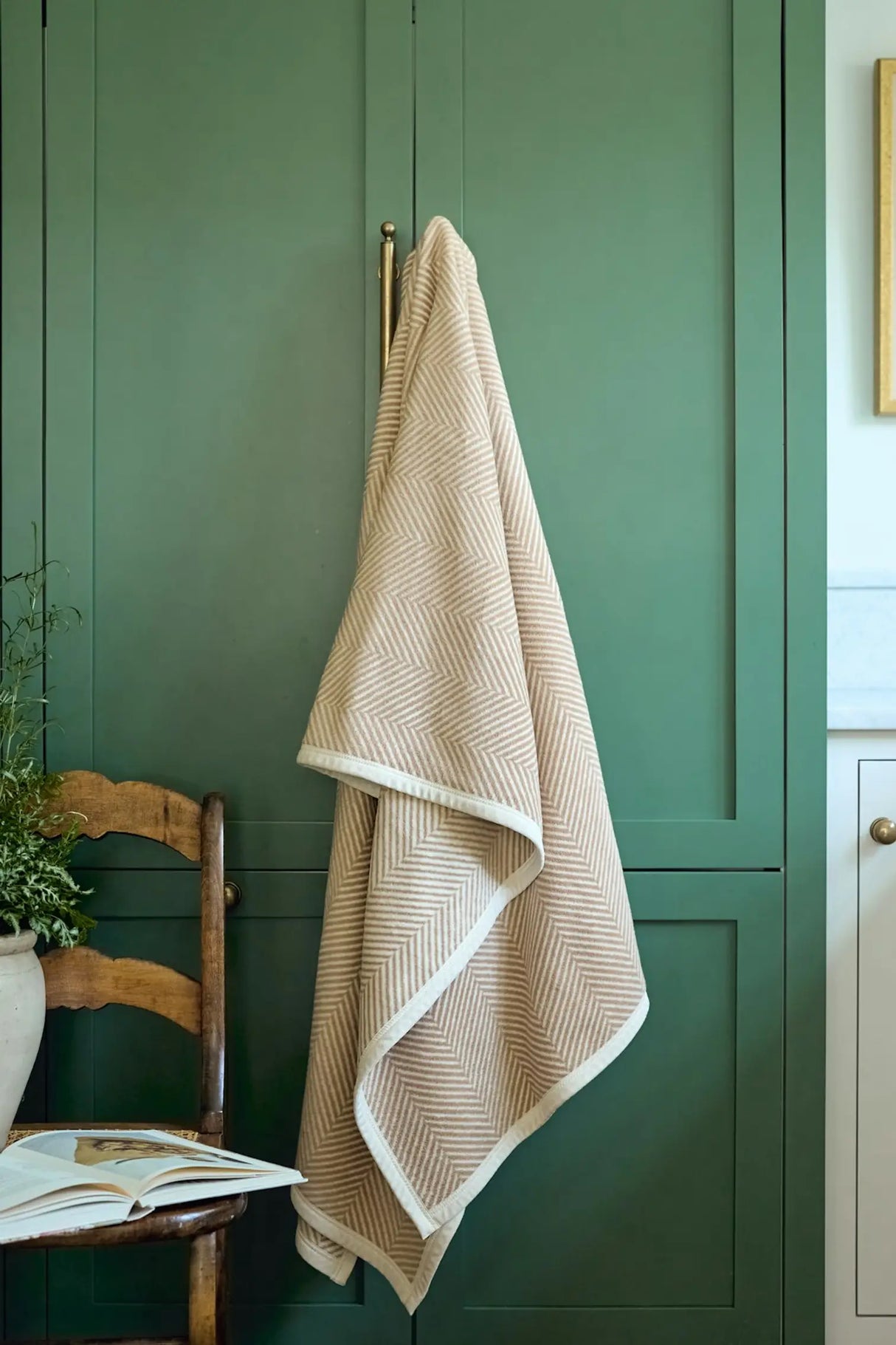 Harborview Herringbone Tan Blanket - Chappy Wrap