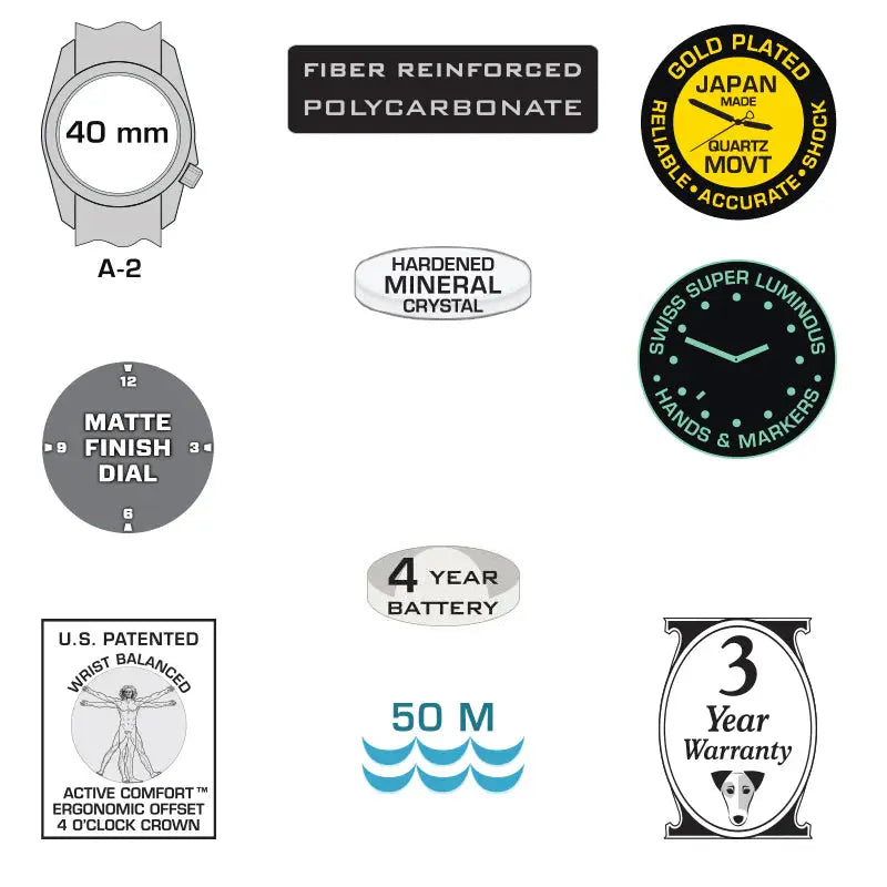 DX3® Canvas™ Band Watch - MH Bertucci - The Woods Maine