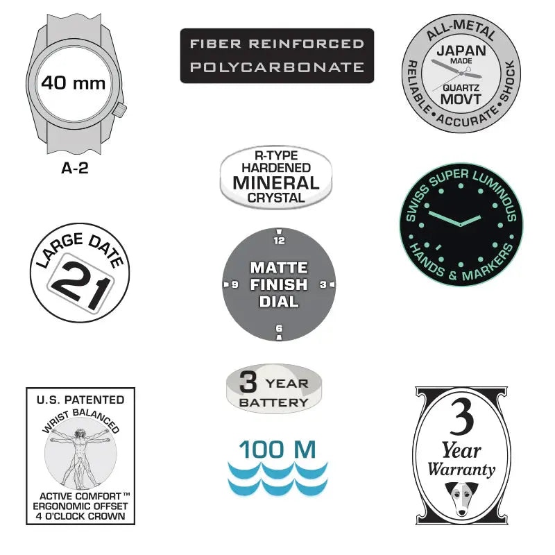 DX3® SUPER™ Nylon Band Watch - MH Bertucci - The Woods Maine