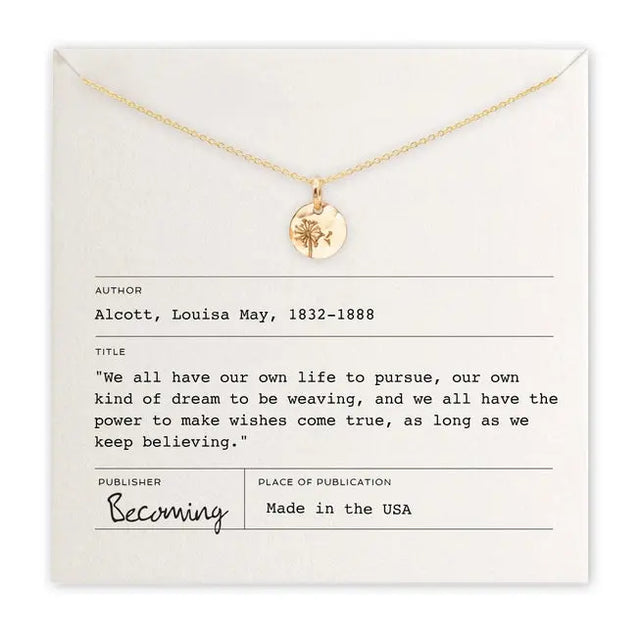 Dandelion Wishes Gold Necklace - Becoming Jewelry - The Woods Maine