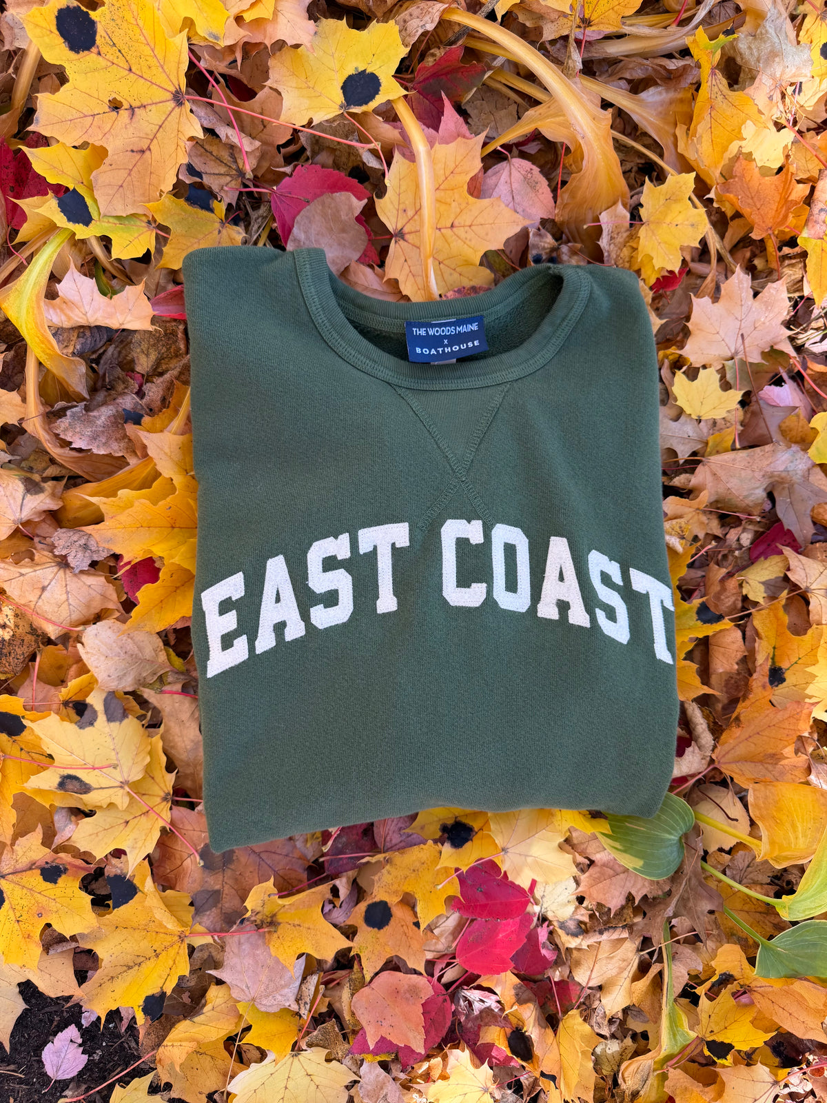 The Woods Maine® x Boathouse French Terry EAST COAST Crewneck | MADE IN THE USA