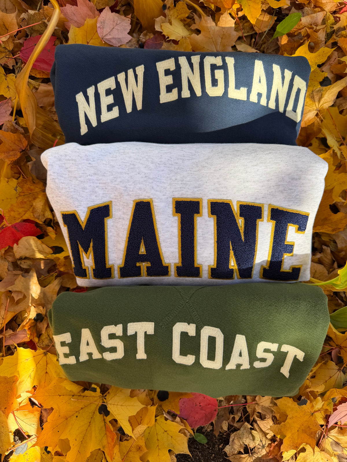The Woods Maine® x Boathouse French Terry NEW ENGLAND Crewneck | MADE IN THE USA