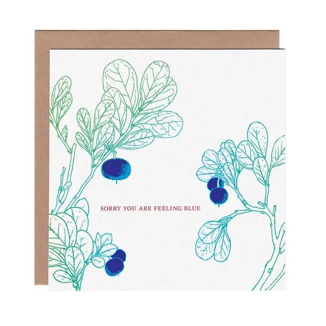 Feeling Blue Blueberry Friendship Card - Ampersand M Studio - The Woods Maine