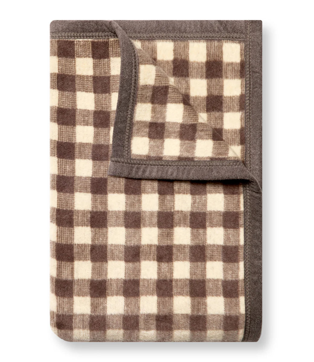 Gingham Mocha Midi Blanket - Chappy Wrap