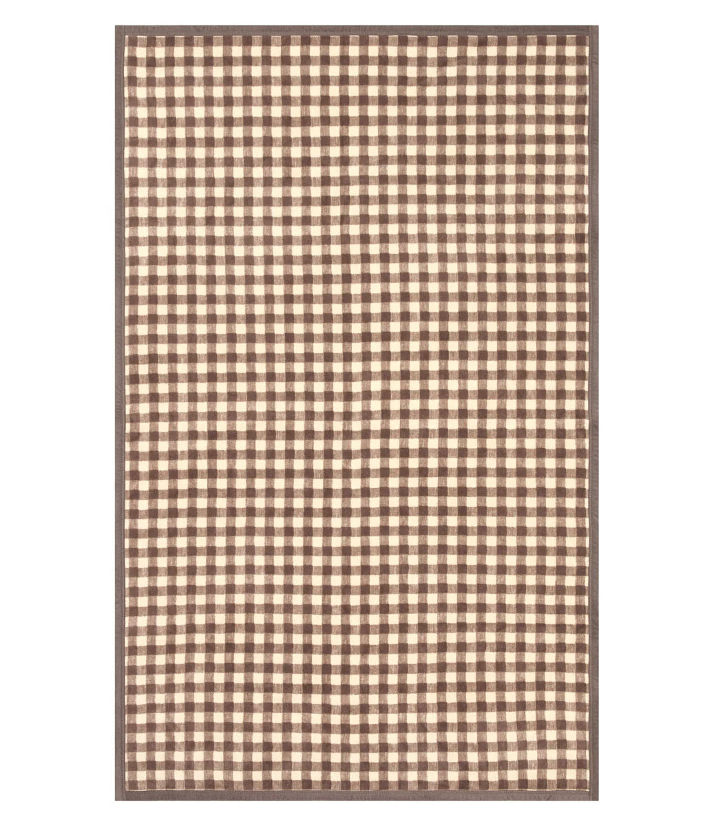 Gingham Mocha Midi Blanket - Chappy Wrap