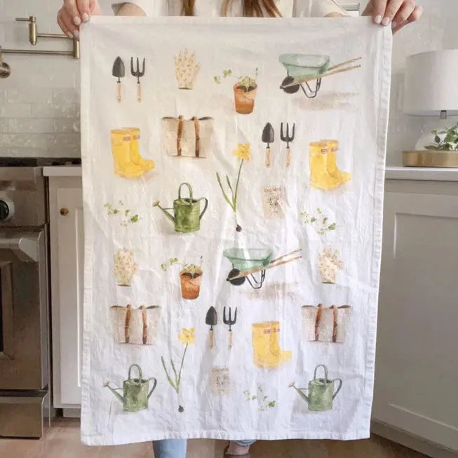 Gardening Tea Towel - emily lex studio - The Woods Maine