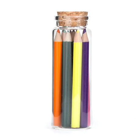 Glass Jar of 12 Colored Pencils - Kikkerland Kikkerland
