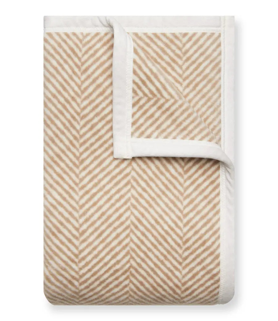 Harborview Herringbone Tan Blanket - Chappy Wrap