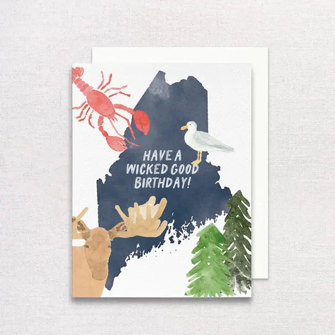 Have A Wicked Good Birthday Card - Gert & Co - The Woods Maine