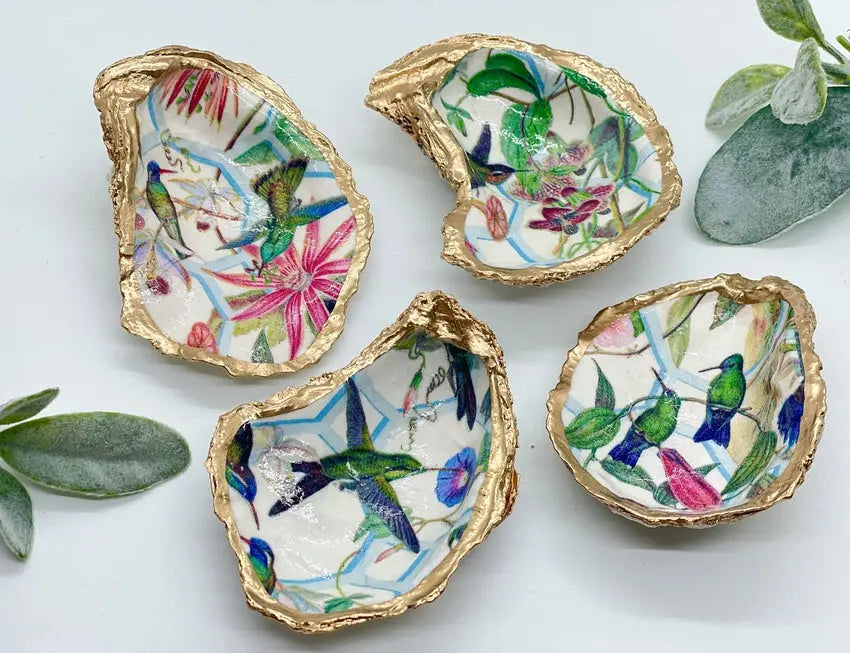 Hummingbird Oyster Trinket Dish - Alison Brooke Designs | Handmade in Maine - The Woods Maine