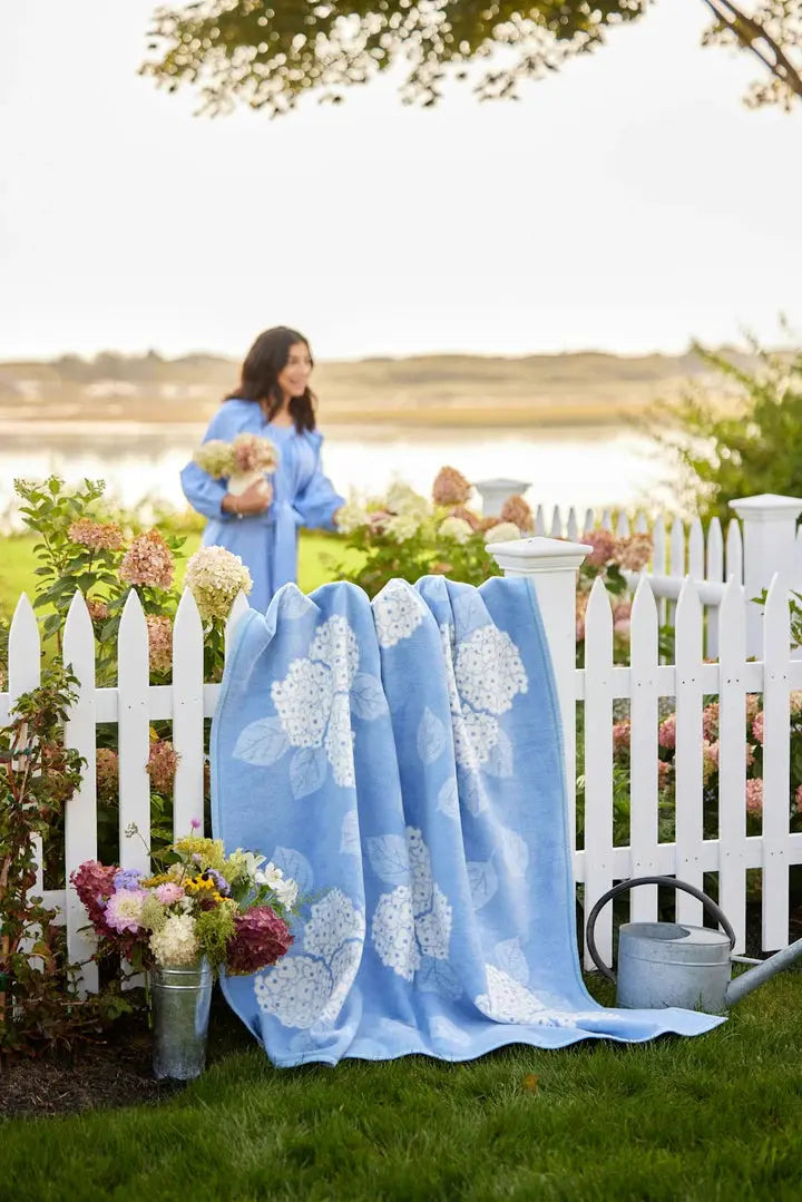Hydrangeas Bluebell Blanket - Chappy Wrap - The Woods Maine