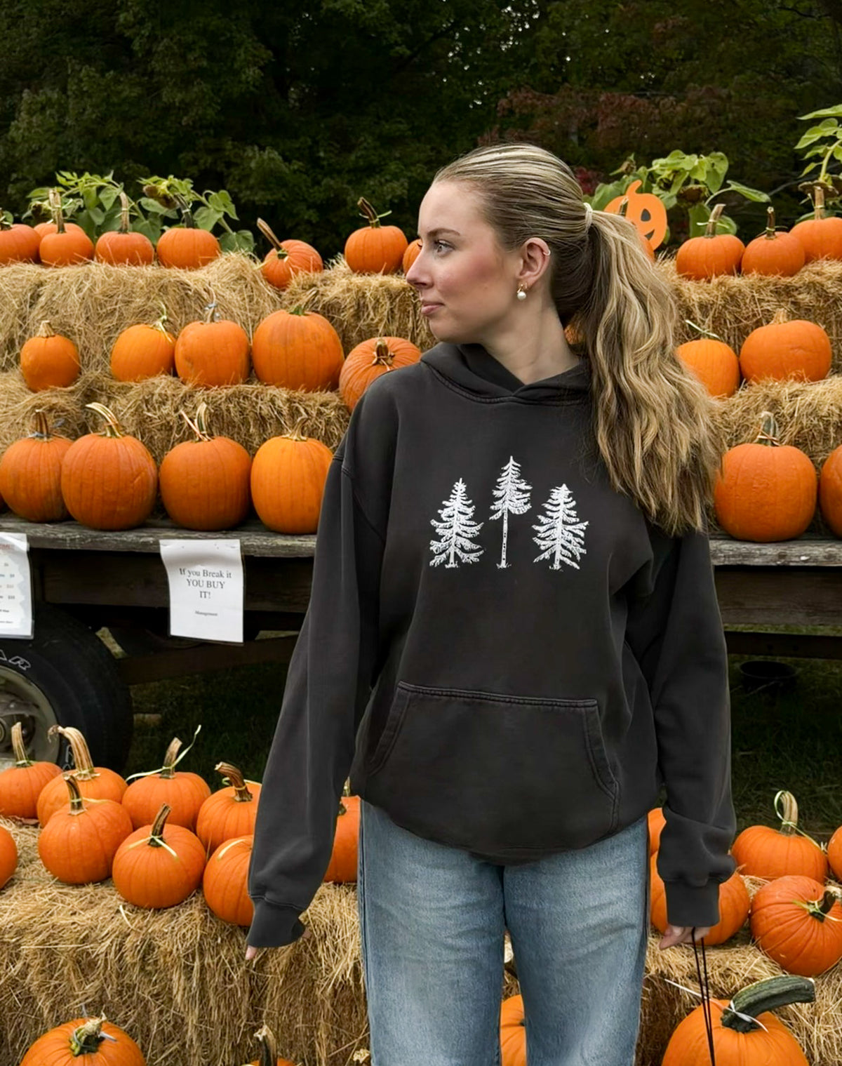 Three Pines® Midweight Relaxed Fit Hooded Maine Sweatshirt ( 2 colors available)