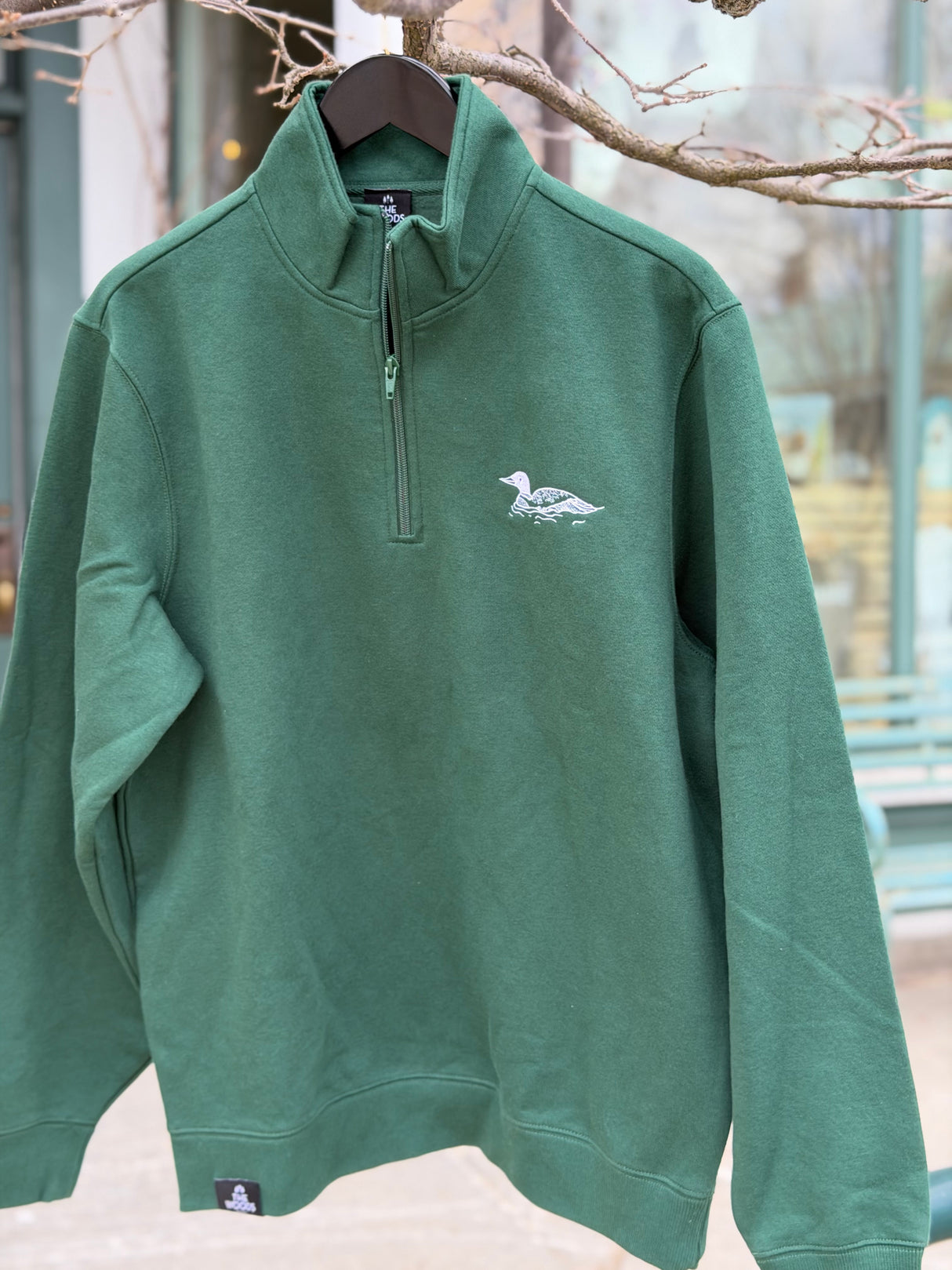 PRE-ORDER NOW: The Woods Maine® Loon Embroidered Adult Quarter Zip