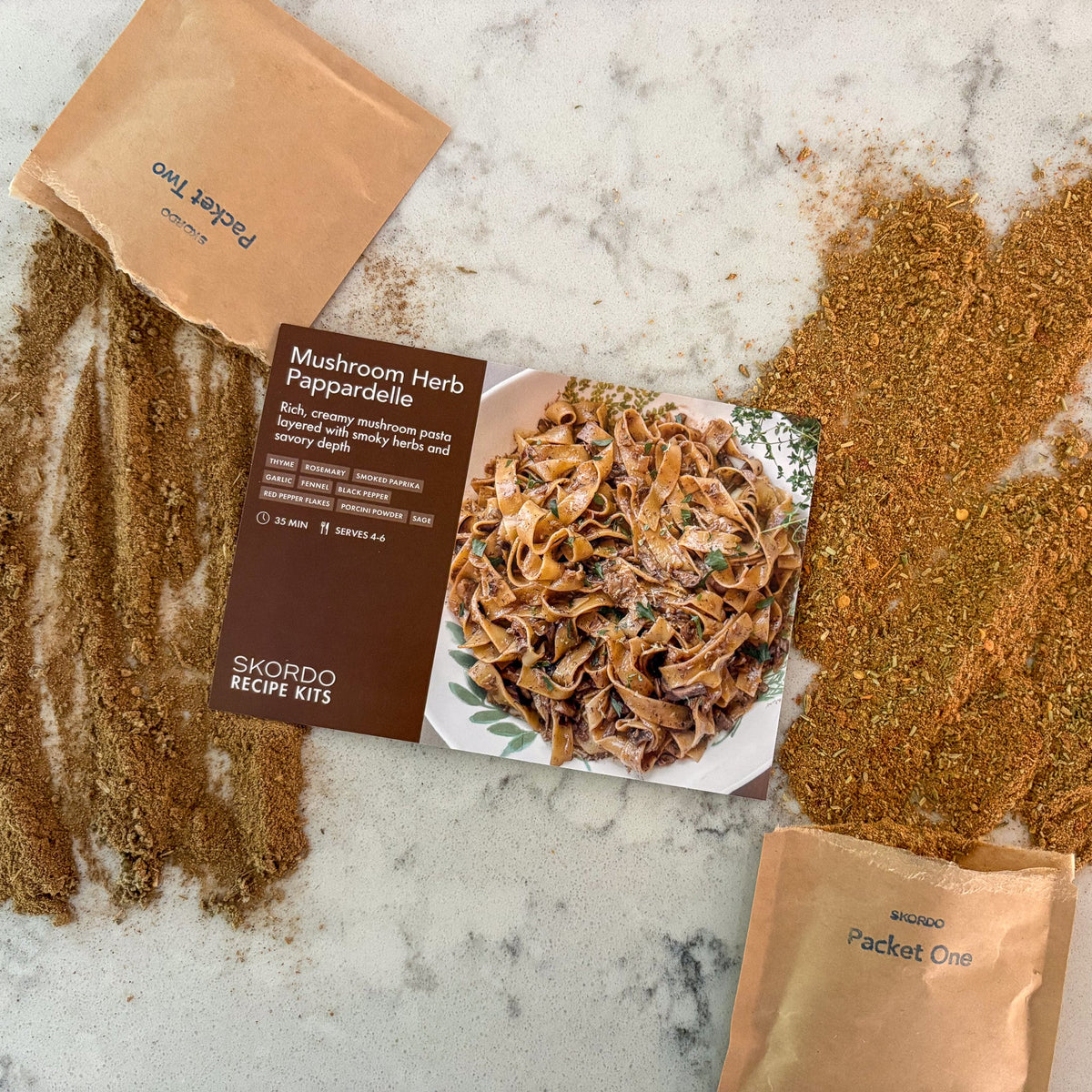 Mushroom Herb Pappardelle Recipe Kit - SKORDO