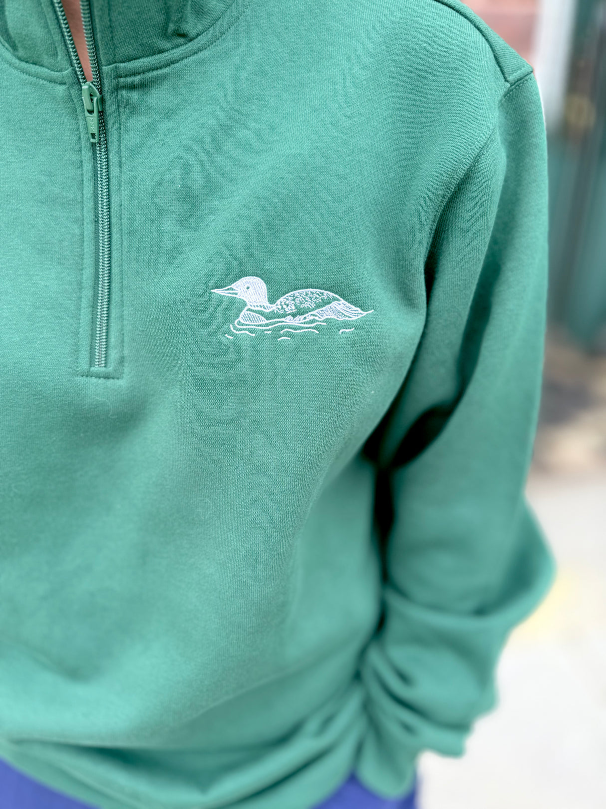 PRE-ORDER NOW: The Woods Maine® Loon Embroidered Adult Quarter Zip
