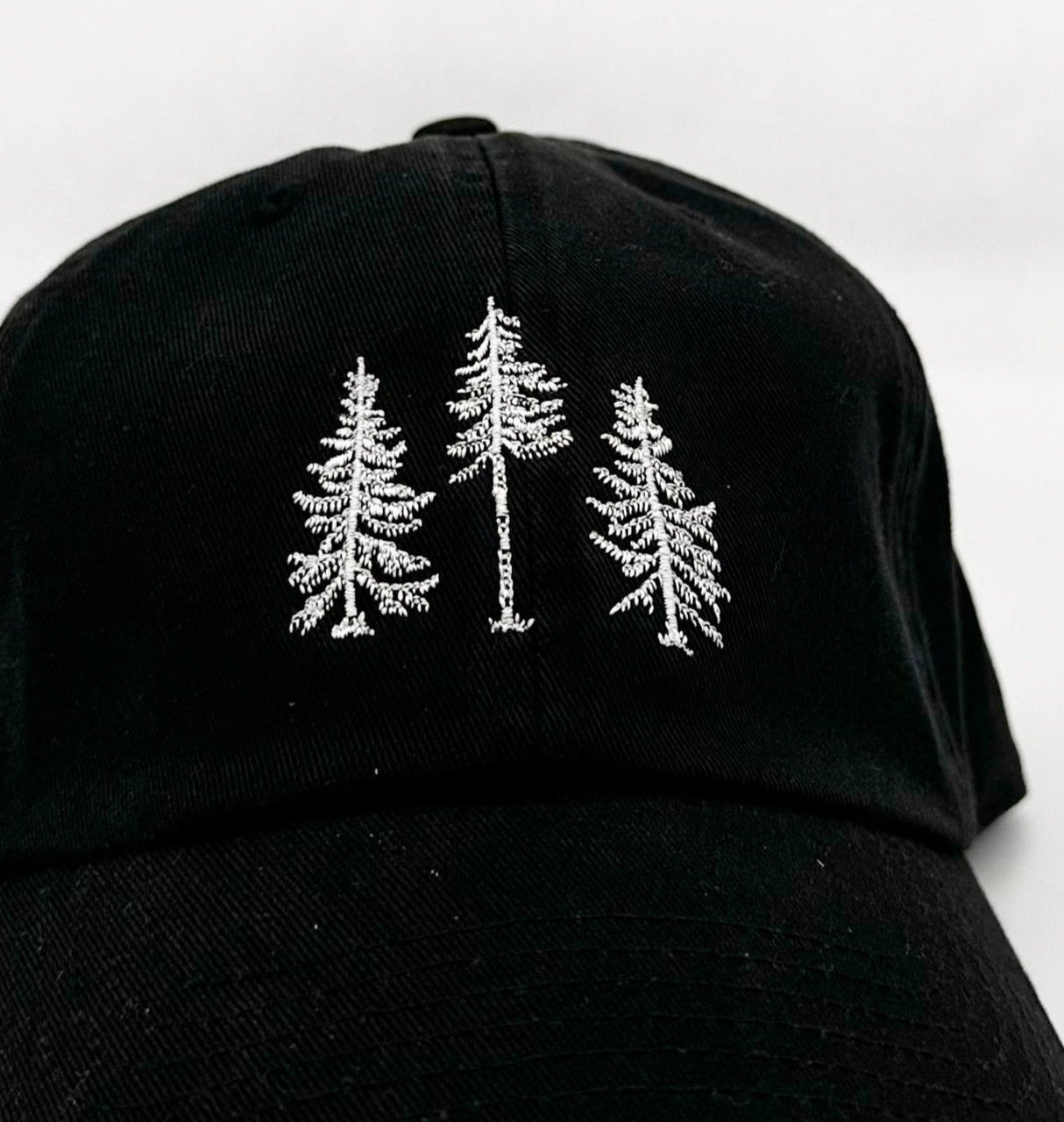 Three Pines® Embroidered Maine Black Baseball Hat by The Woods Maine®