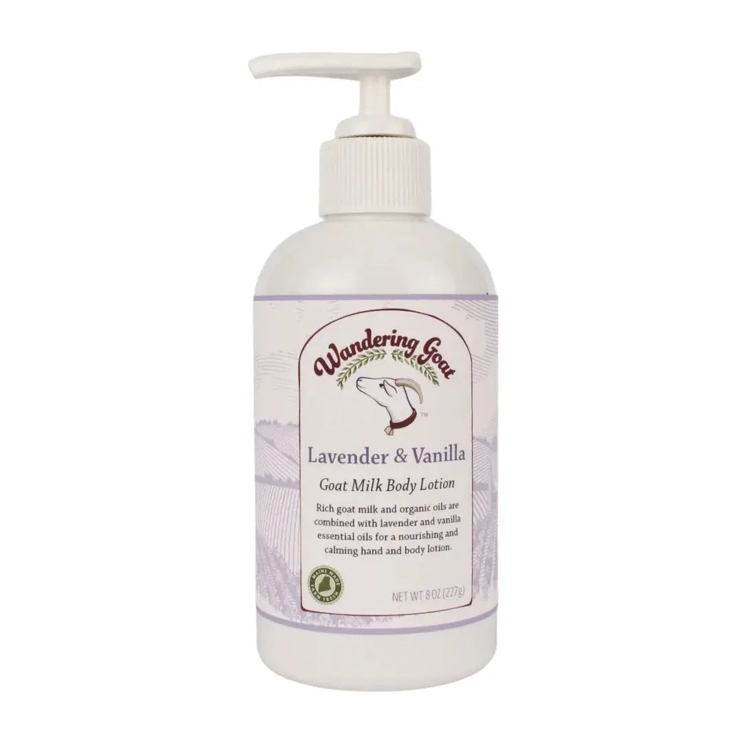 Lavender & Vanilla Goat Milk Lotion - Wandering Goat Maine - The Woods Maine