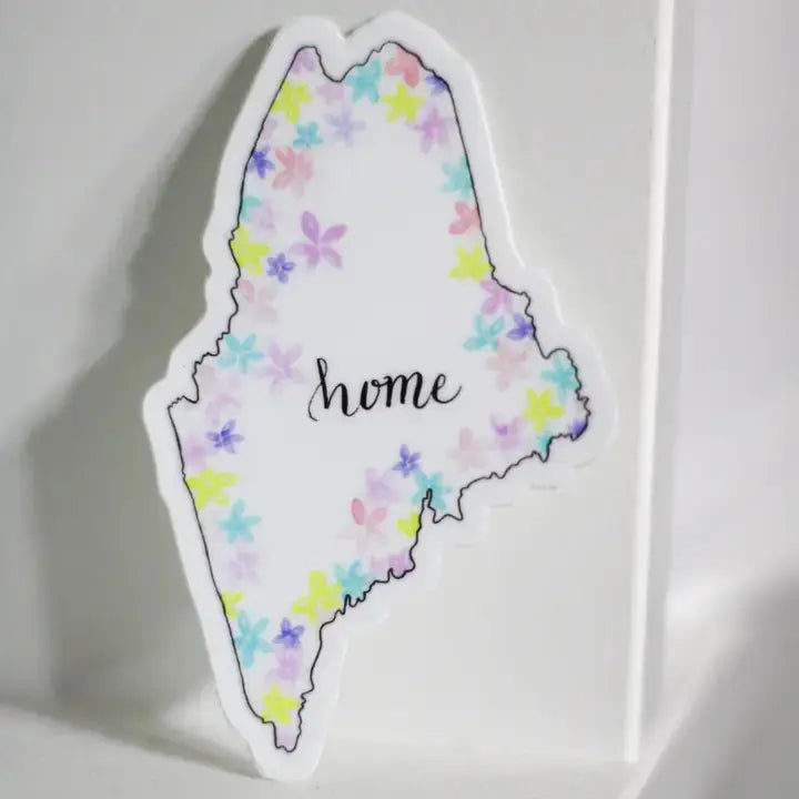 Maine Floral Home Sticker - S & D - The Woods Maine