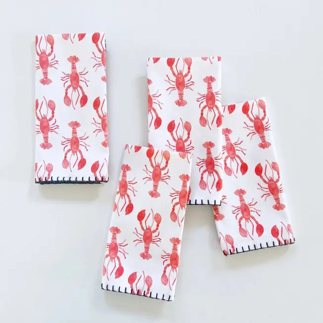 Maine Lobster Cotton Napkin Set - Gert & Co | Gifts from Maine - The Woods Maine