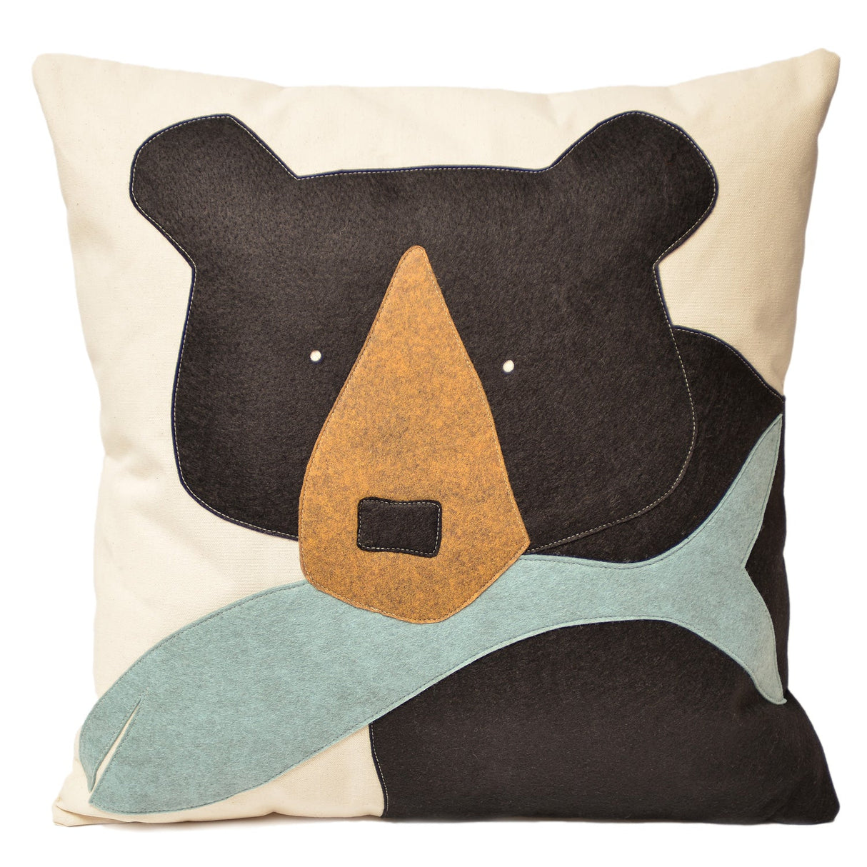 Fish and Black Bear 21" Oversized Pillow - The Salty Cottage | MADE IN THE USA
