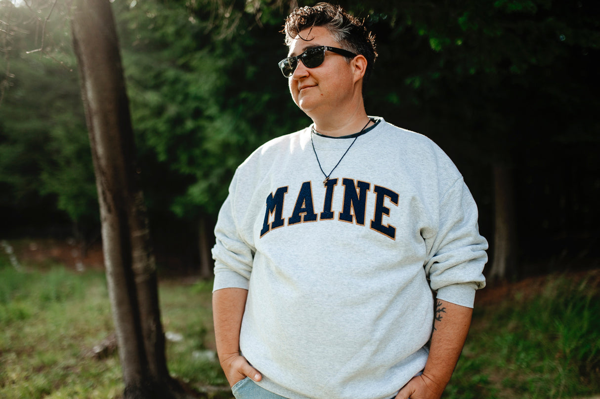 The Woods Maine® Classic x Boathouse | Best Maine Crewneck Sweatshirt | Made in the USA
