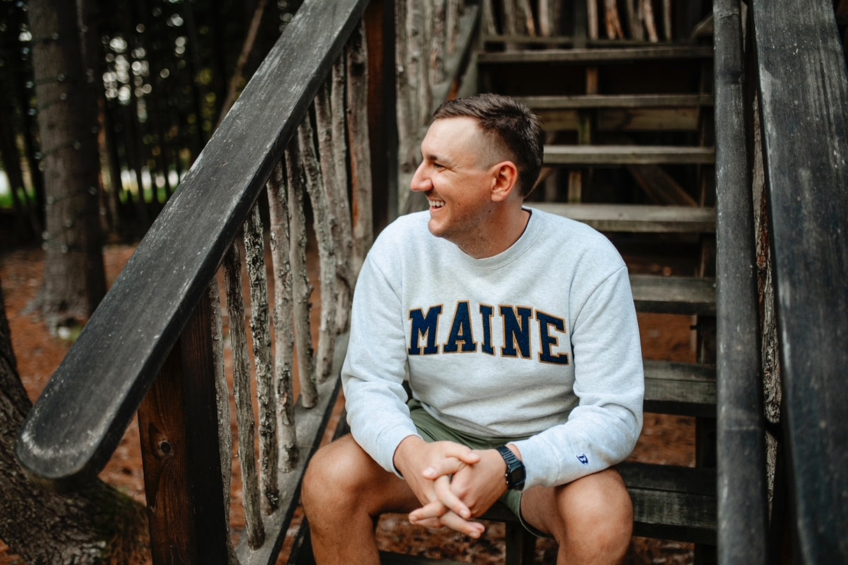 The Woods Maine® Classic x Boathouse | Best Maine Crewneck Sweatshirt | Made in the USA