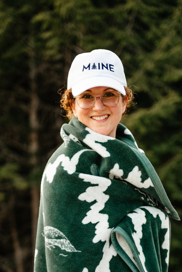 My Maine White Baseball Hat by The Woods Maine®