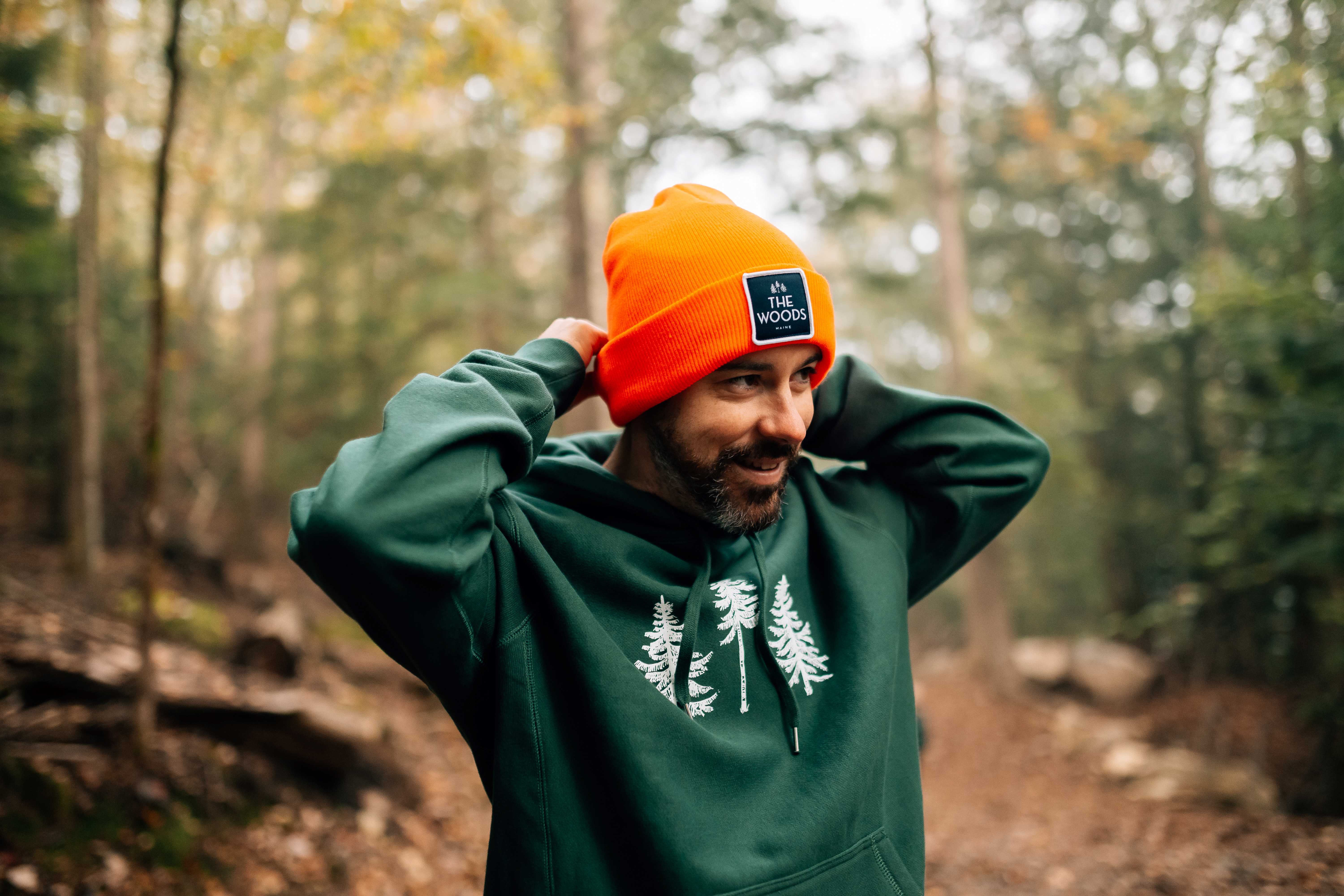 Blaze orange shops knit hat