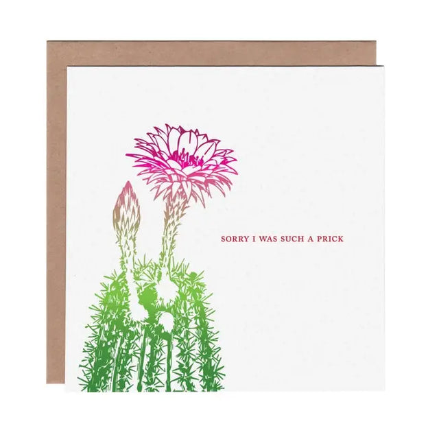 Prickly Cactus Apology Card - Ampersand M Studio - The Woods Maine