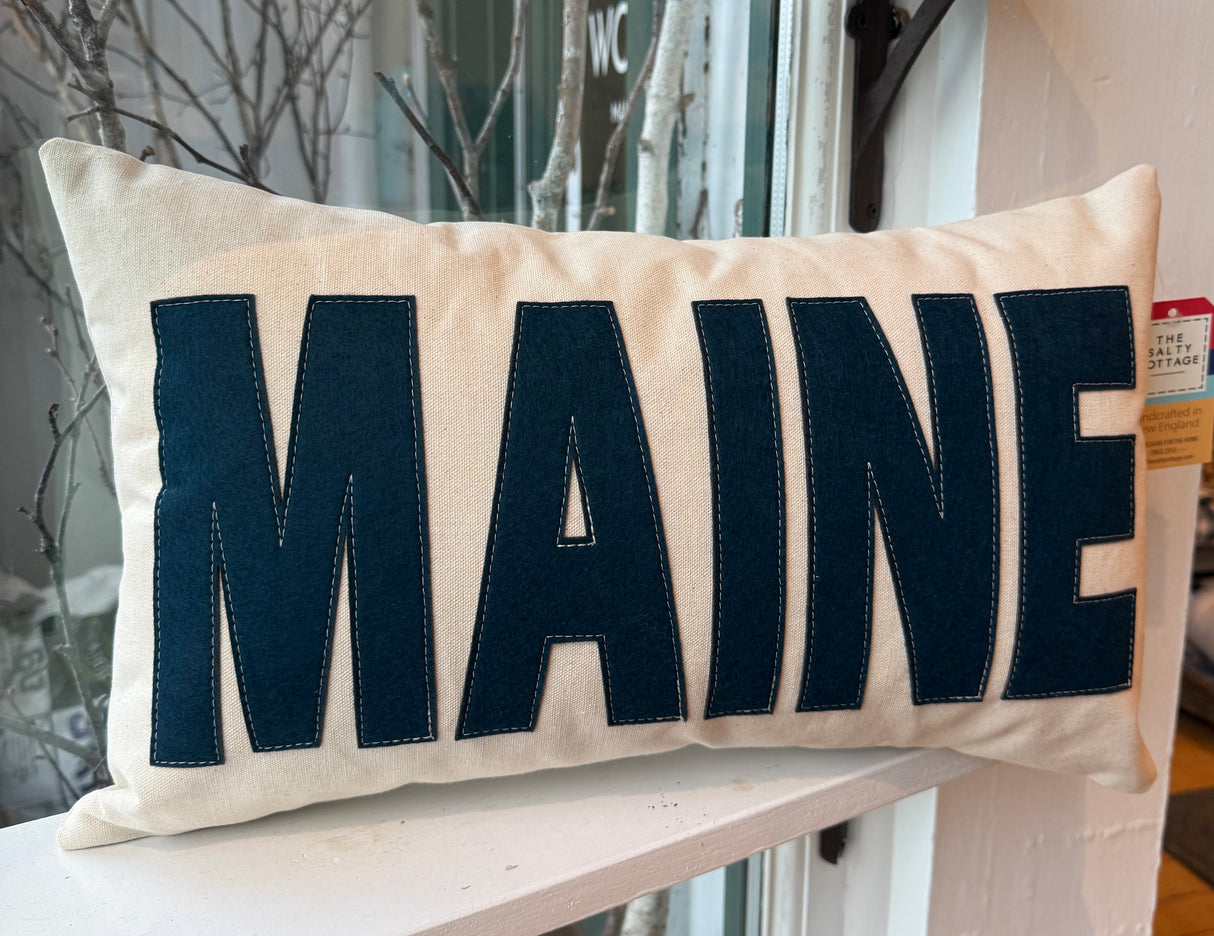 MAINE 14" x 21" Pillow - The Salty Cottage | MADE IN THE USA