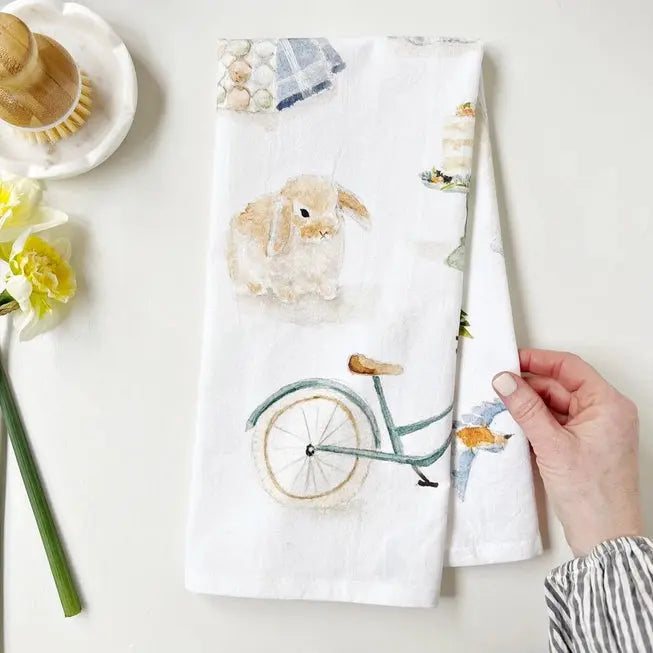 Springtime Tea Towel - emily lex studio - The Woods Maine