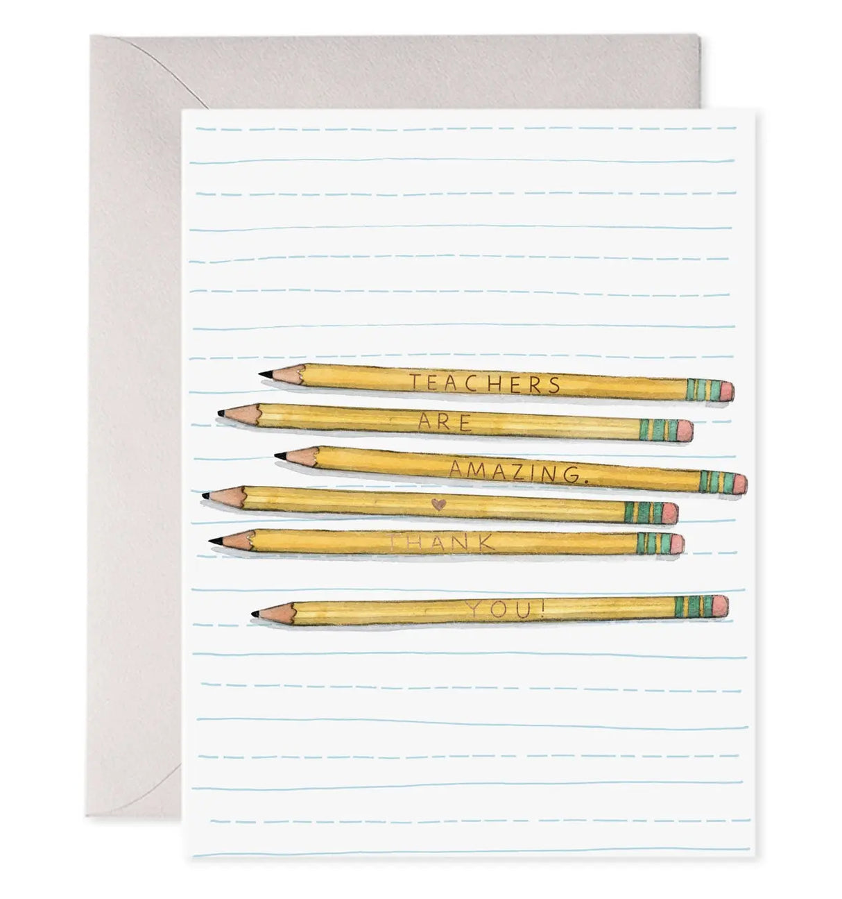 Teacher Pencils Thank You Greeting Card - E. Frances Paper E. Frances Paper