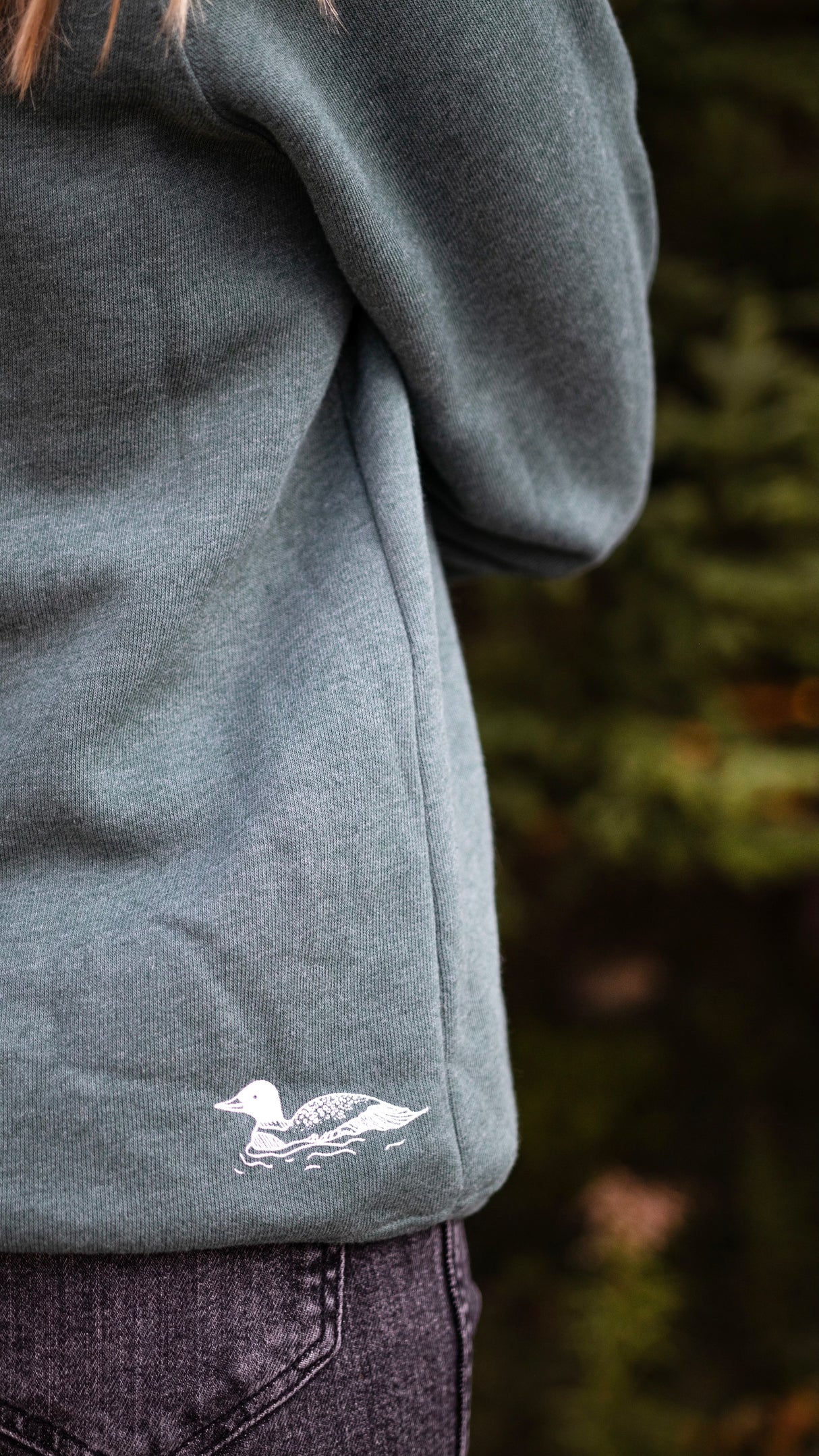 The Loon: Three Pines® Adult Maine Crewneck Sweatshirt - The Woods Maine