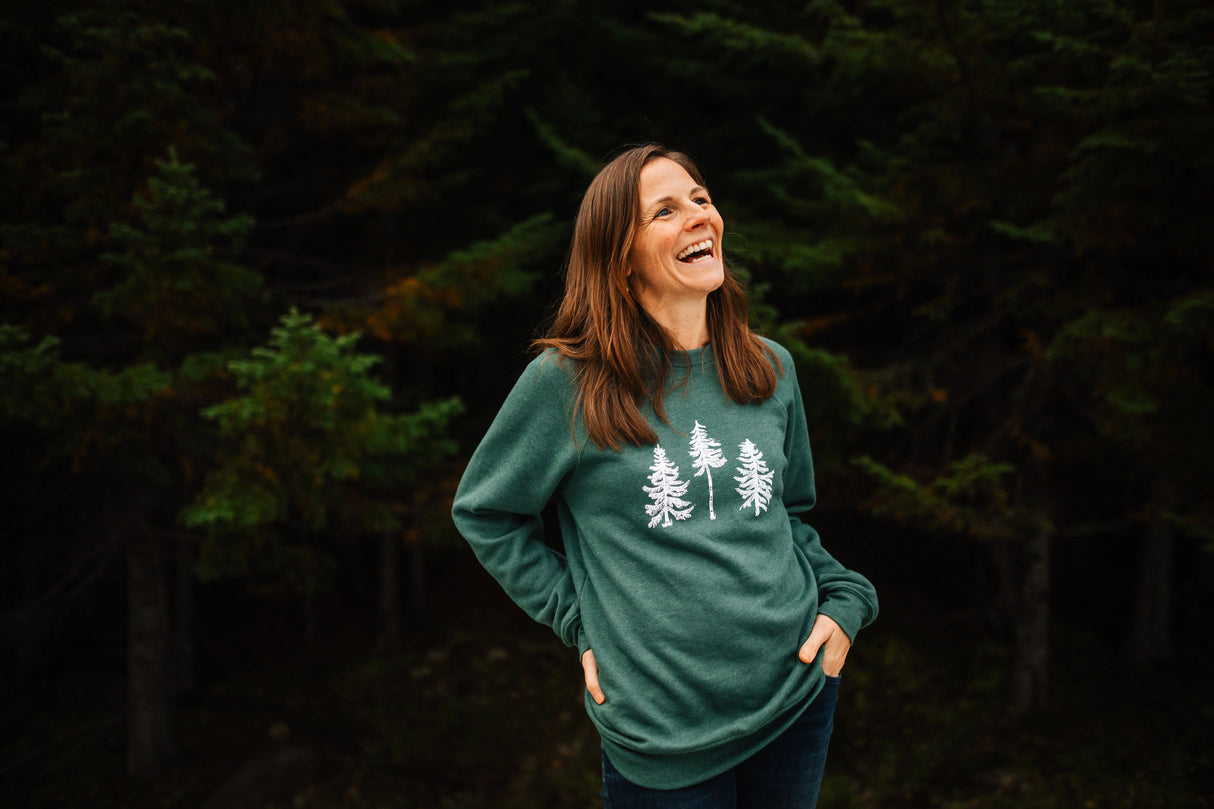 The Loon: Three Pines® Adult Maine Crewneck Sweatshirt - The Woods Maine
