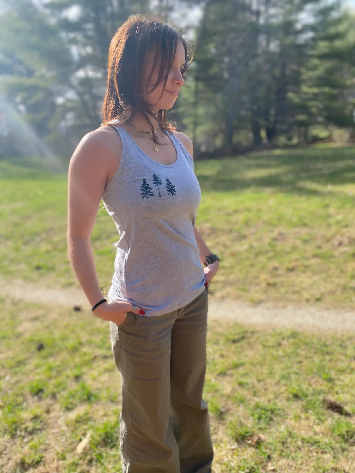 Three Pines® Racerback Tank Top (2 Colors Available) - The Woods Maine