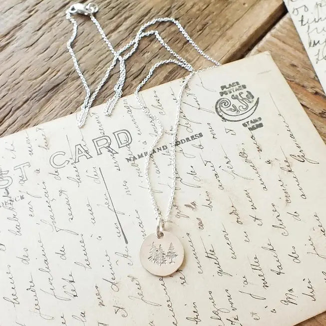 Three Trees Silver Necklace - Becoming Jewelry - The Woods Maine