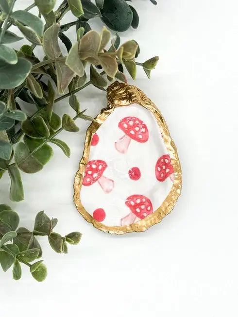 Toadstool Mushroom Oyster Trinket Dish - Alison Brooke Designs | Handmade in Maine - The Woods Maine