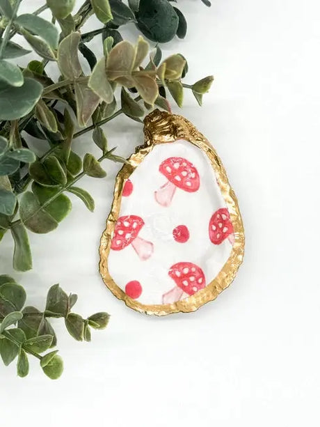 Toadstool Mushroom Oyster Trinket Dish - Alison Brooke Designs | Handmade in Maine - The Woods Maine
