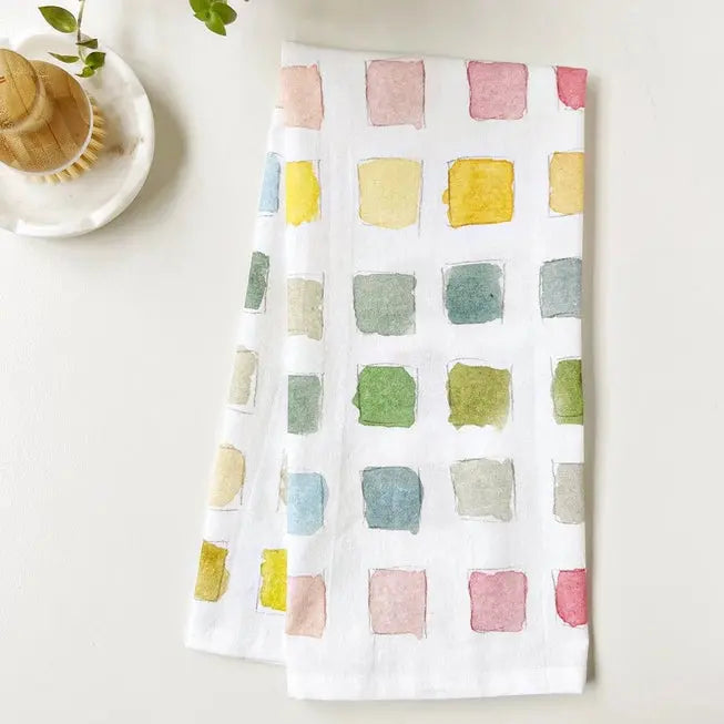 Watercolor Paintswatch Tea Towel - emily lex studio - The Woods Maine