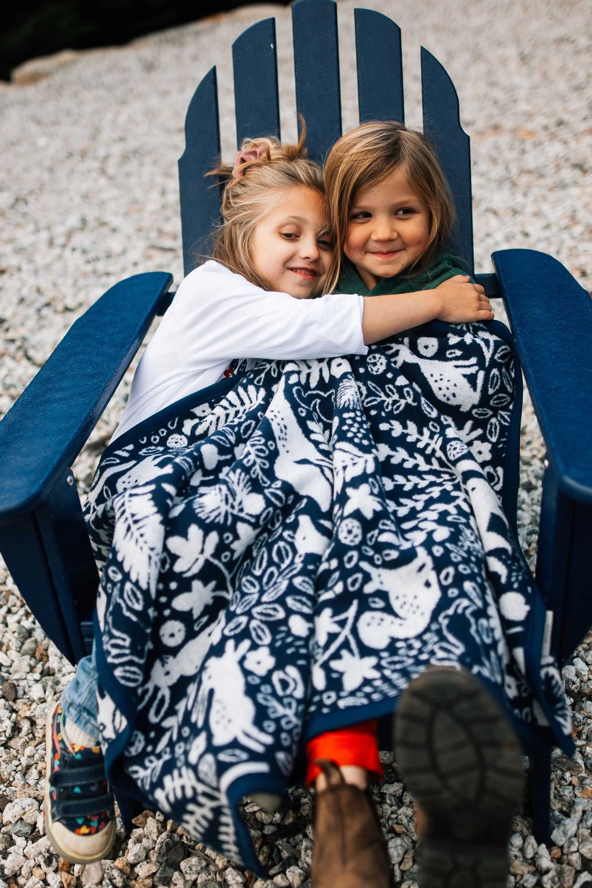 Whimsical Woods Navy Mini Blanket - Chappy Wrap - The Woods Maine