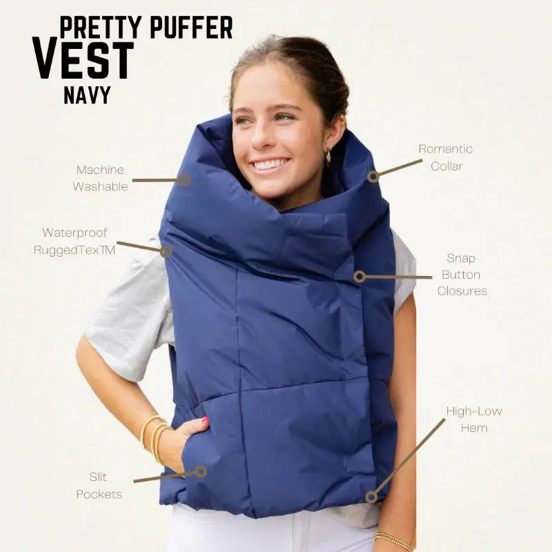 Windproof Waterproof Puffer Vest - Pretty Rugged - The Woods Maine