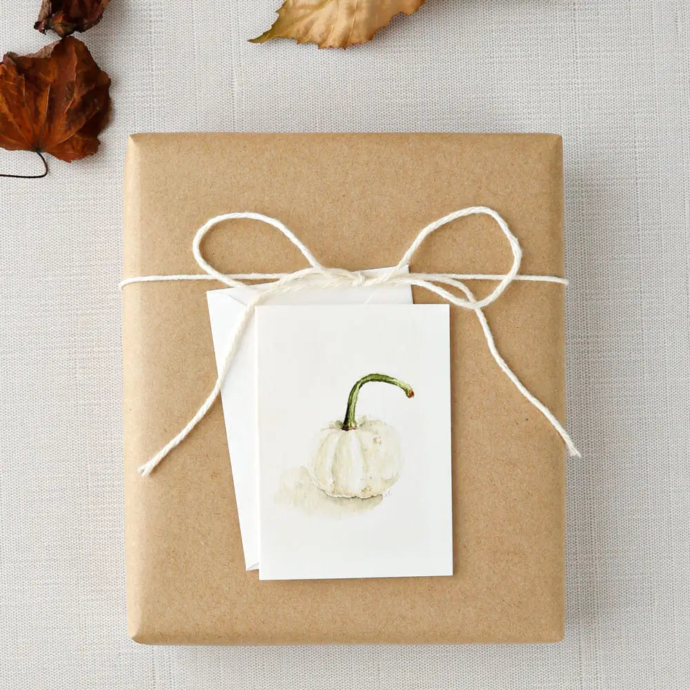 White Pumpkin Mini Notecard - emily lex studio