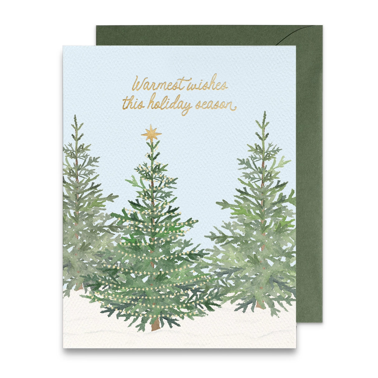 Warmest Wishes Woodland Trees Holiday Card - Gert & Co