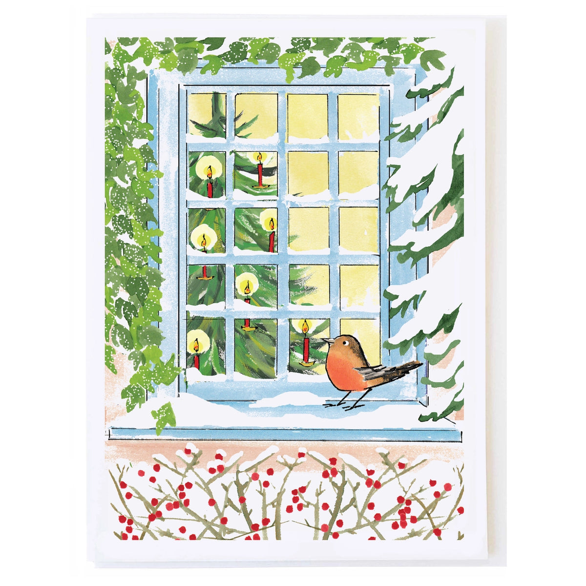 Bird on the Windowsill Holiday Card - mollyOcards