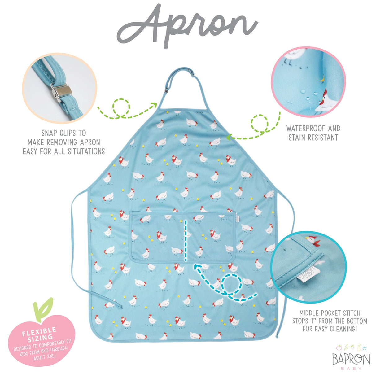 Little Chickies Apron - BapronBaby