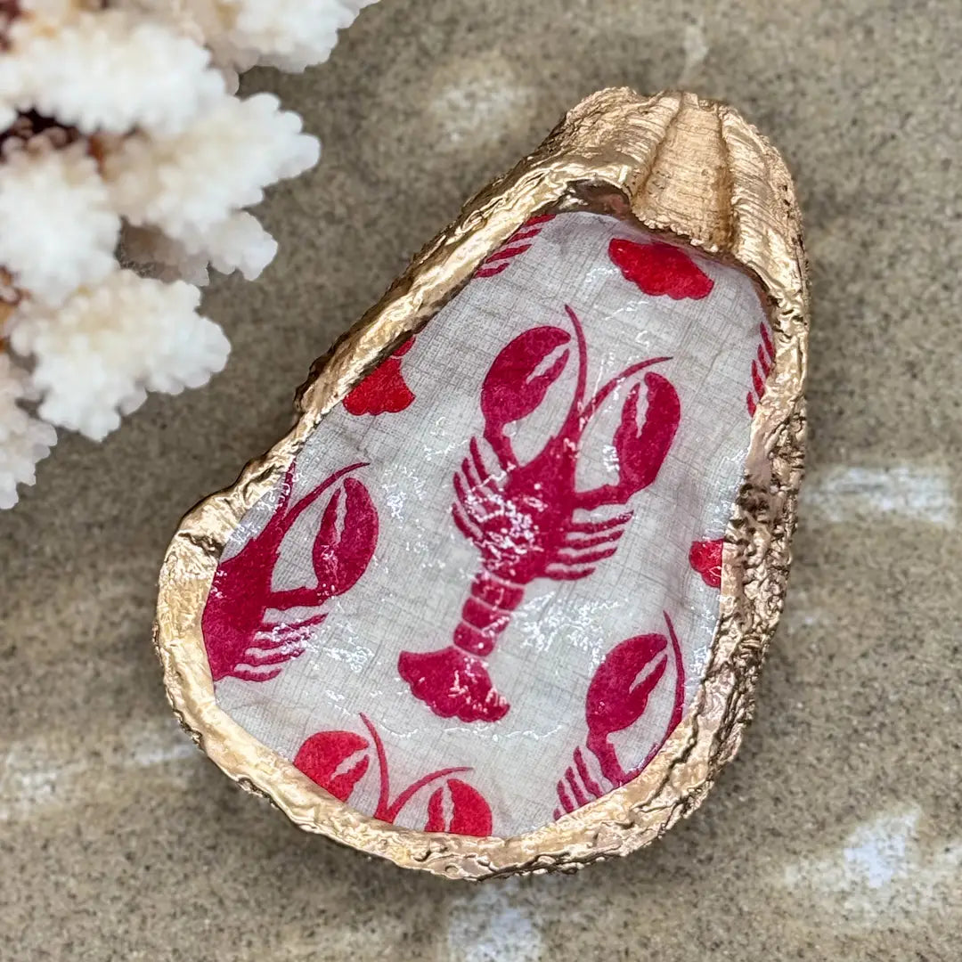 Linen and Lobsters Oyster Trinket Dish - Alison Brooke Designs | Handmade in Maine