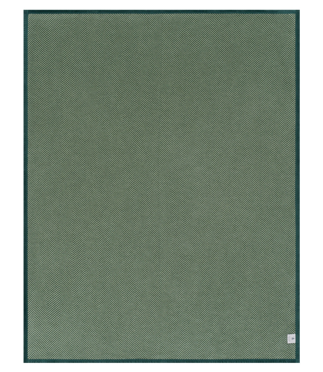 Harborview Herringbone Forest Green Blanket - ChappyWrap