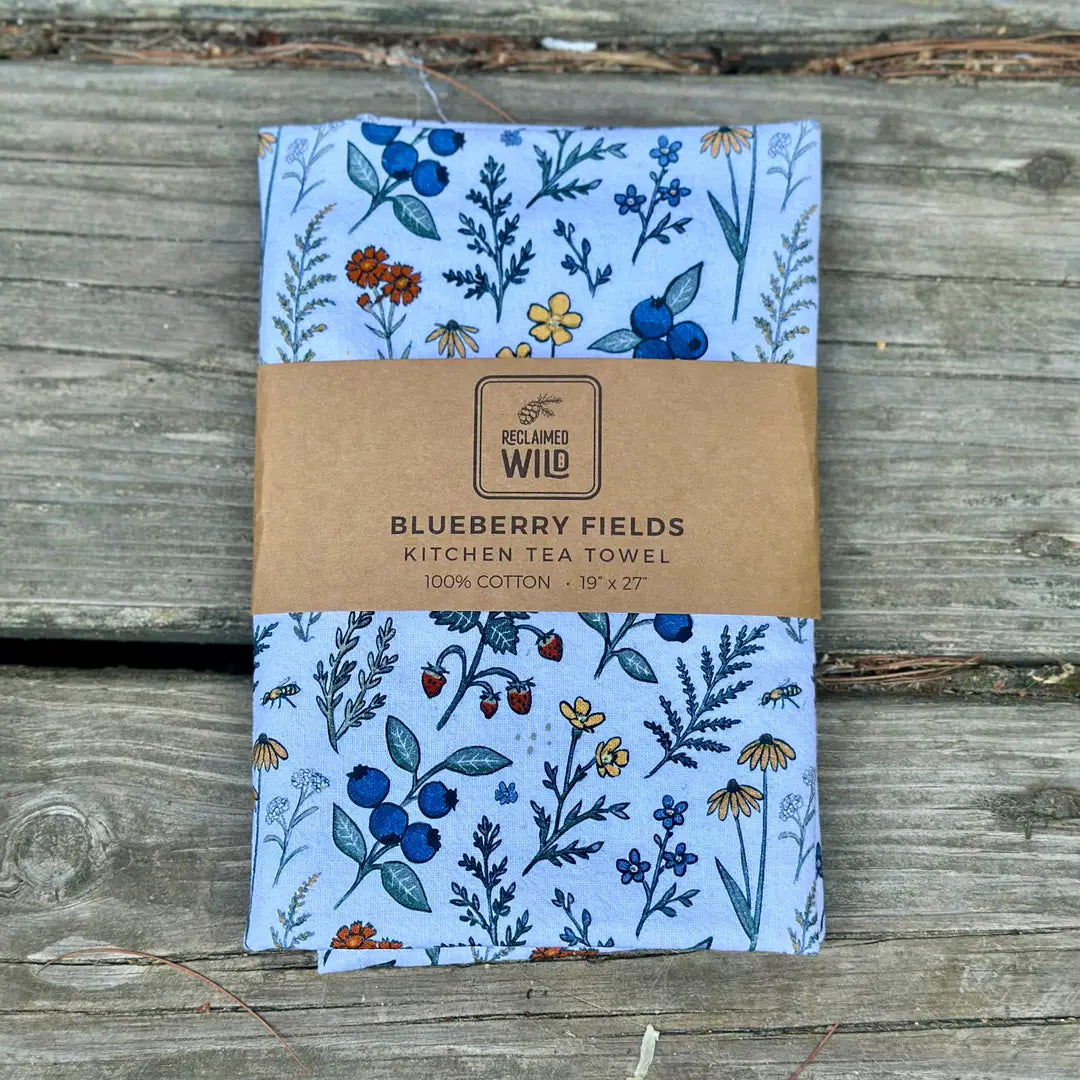Blueberry Fields Tea Towel - Reclaimed Maine