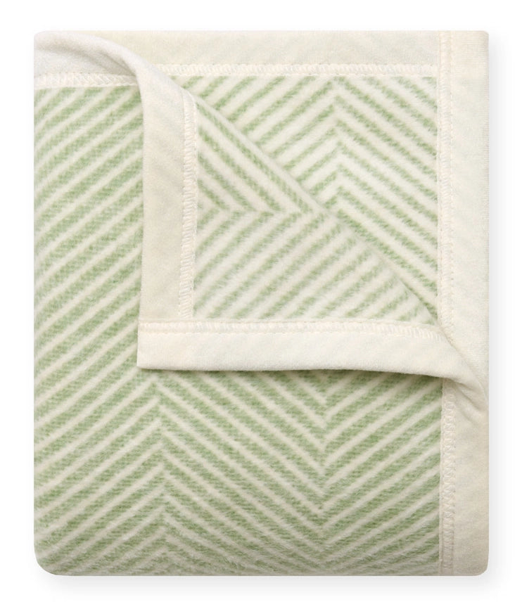Harborview Herringbone Sprout Green Mini Baby Blanket - Chappy Wrap
